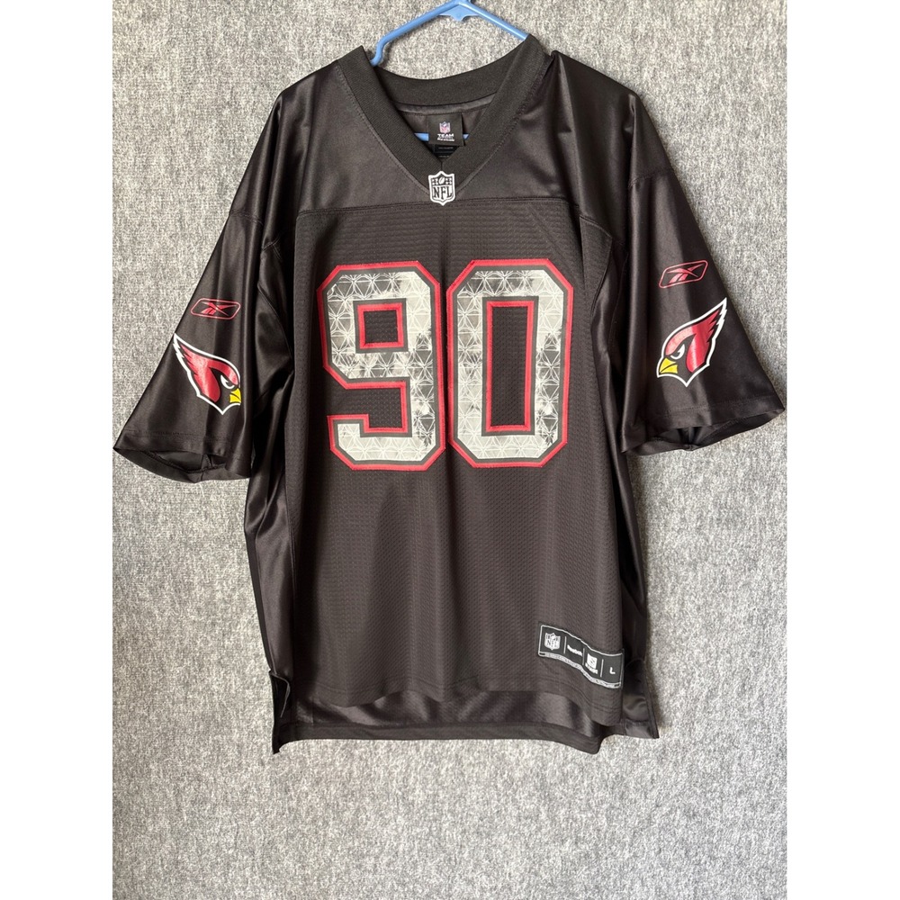 Mens Reebok Arizona Cardinals Darnell Dockett 90 NFL Jersey Black Large